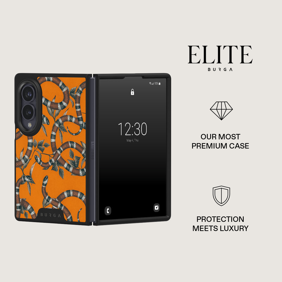 Bitter Apricot - Snake Samsung Galaxy Z Fold 8 Case