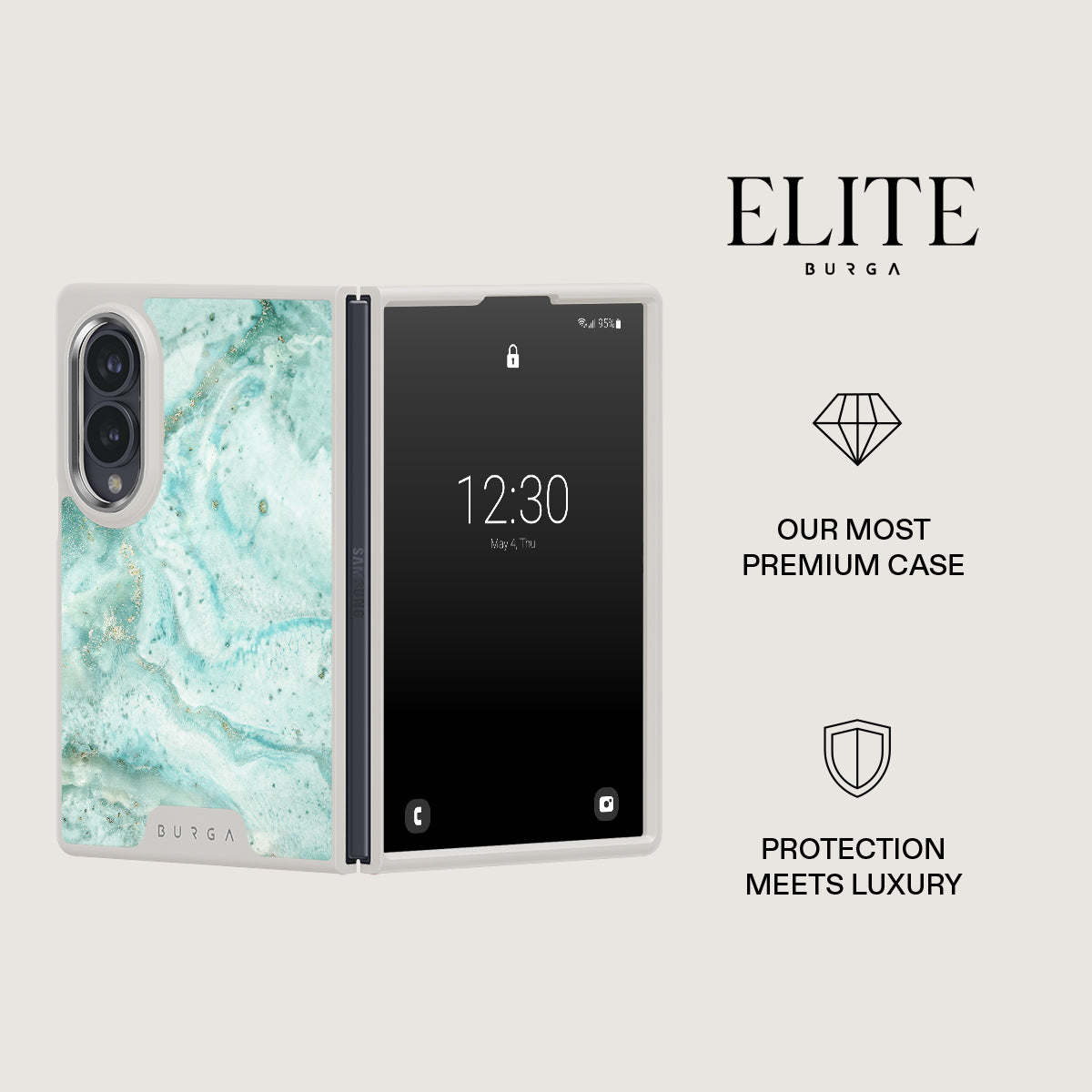 Uluwatu Waves - Teal Samsung Galaxy Z Fold 8 Case