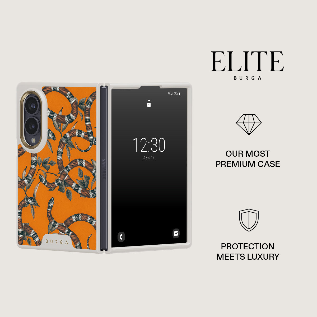 Bitter Apricot - Snake Samsung Galaxy Z Fold 8 Case