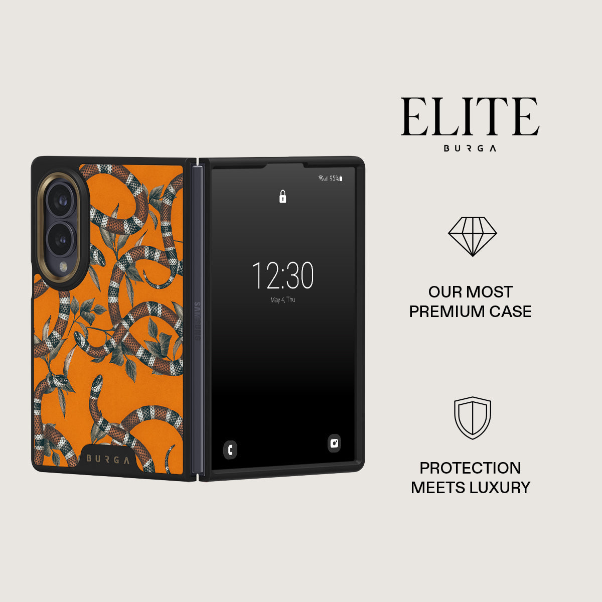 Bitter Apricot - Snake Samsung Galaxy Z Fold 8 Case