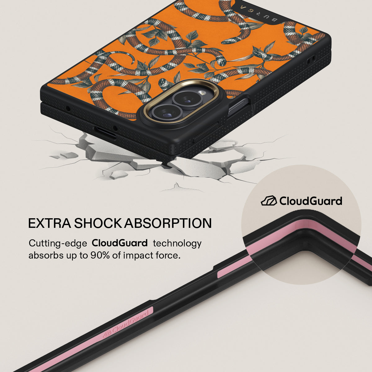 Bitter Apricot - Snake Samsung Galaxy Z Fold 8 Case