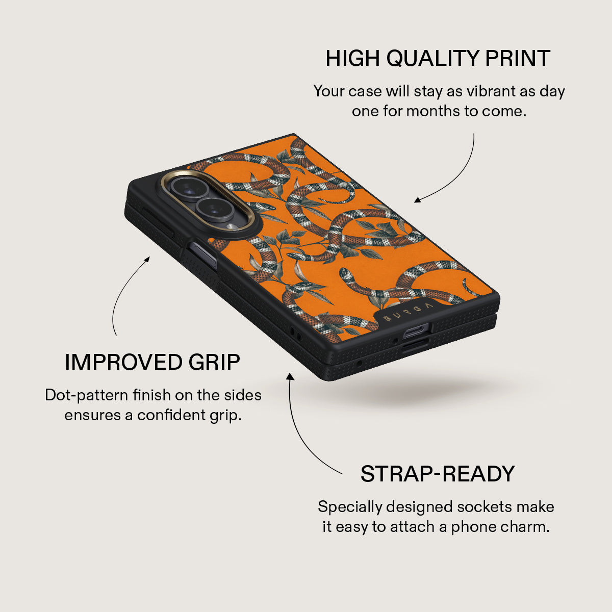 Bitter Apricot - Snake Samsung Galaxy Z Fold 8 Case