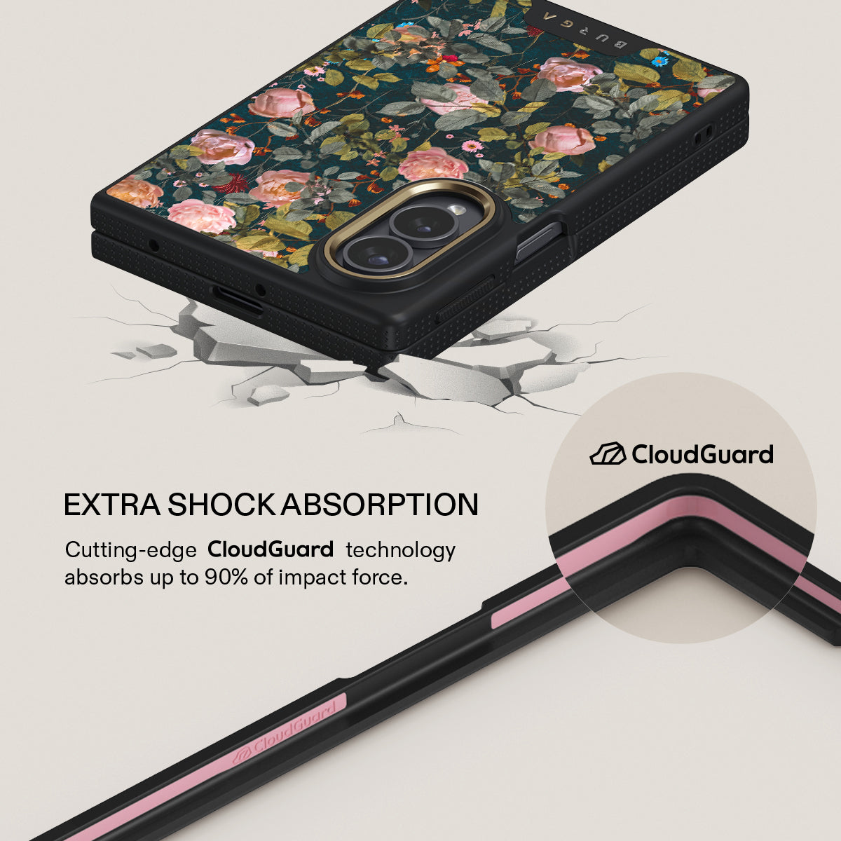 Bloomy Garden - Vintage Samsung Galaxy Z Fold 8 Case
