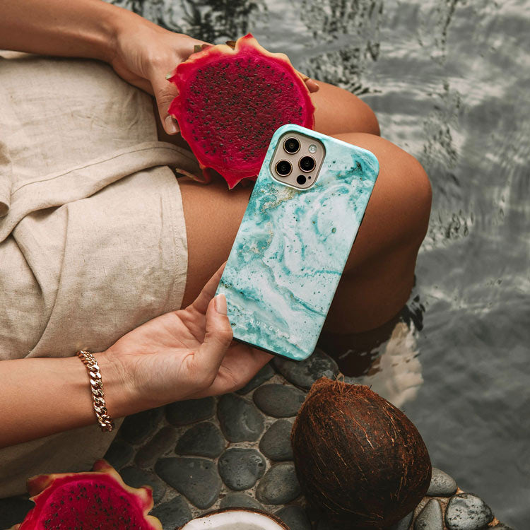 Uluwatu Waves - Teal Samsung Galaxy S26 FE Case