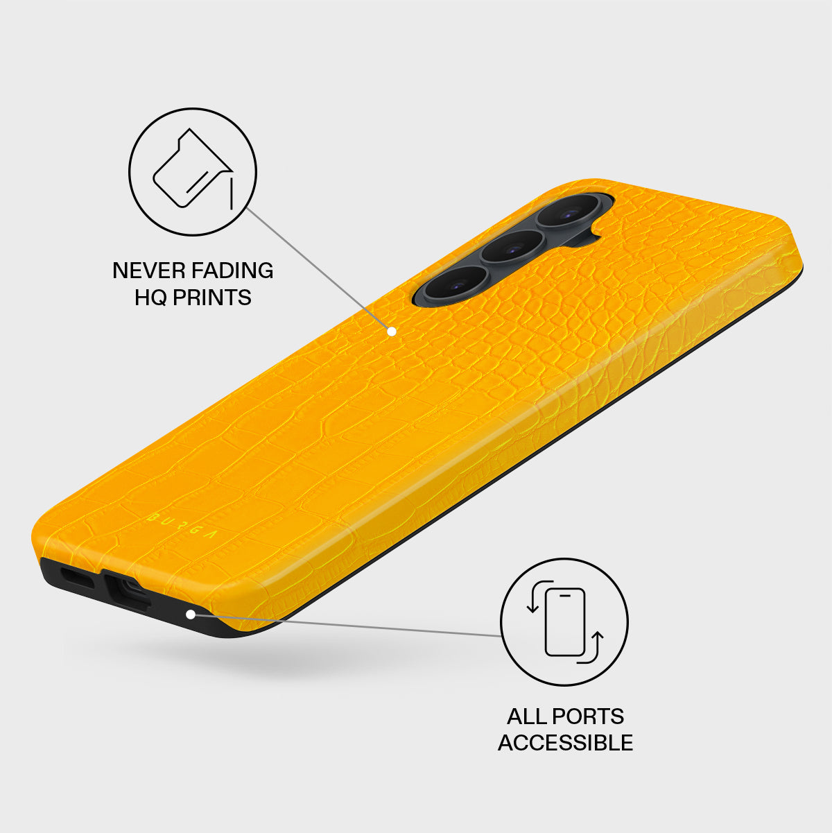 Canary Yellow - Snake Skin Samsung Galaxy S26 FE Case
